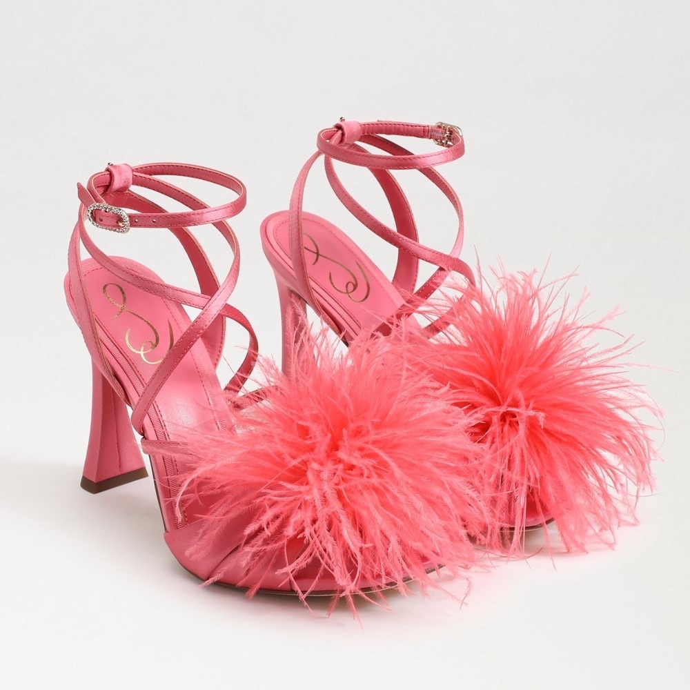 Pink San Edelman Feather Heels